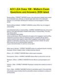 ACC LEA Class 109 - Midterm Exam &NewLine;Questions and Answers 2026 latest 