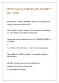 CEPSCI EXAM QUESTIONS WITH COMPLETE SOLUTIONS