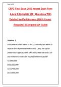 CRPC Final Exam 2026 Newest Exam Form&NewLine;A And B Complete 500&plus; Questions With Detailed Verified Answers &lpar;100&percnt; Correct&NewLine;Answers&rpar; &vert;&vert;Complete A&plus; Guide&NewLine;