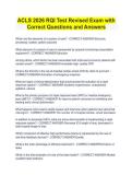 ACLS 2026 RQI Test Revised Exam with &NewLine;Correct Questions and Answers 