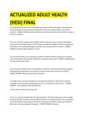 ACTUALIZED ADULT HEALTH &NewLine;&lpar;HESI&rpar; FINAL 
