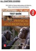 TEST BANK For Physical Anthropology 12th Edition by Philip L&period; Stein & Bruce M&period; Rowe All Chapters &vert; Instant PDF Download