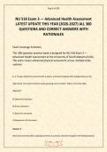 NU 518 Exam 3 &mdash; Advanced Health Assessment LATEST UPDATE THIS YEAR &lpar;2026-2027&rpar; ALL 300 QUESTIONS AND CORRECT ANSWERS WITH RATIONALES&period;pdf&NewLine;&NewLine;Prepare for NU 518 Exam 3&colon; Advanced Health Assessment with this comprehensive study resource featuring 300 practice
