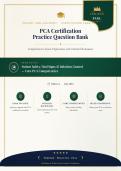 PCA Certification Exam 2026&sol;2027 Premium Practice Question Bank with Verified Answers&NewLine;&NewLine;