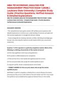 MBA 701 ECONOMIC ANALYSIS FOR MANAGEMENT PRACTICE EXAM 1 &lpar;2026&rpar; &vert; Louisiana State University &vert; Complete Study Guide &vert; Practice Questions&comma; Verified Answers & Detailed Explanations