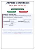 NRNP 6635 Midterm Exam&colon; Psychiatry & Psychopharmacology Questions and Rationales