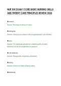 NUR 104 EXAM 1 CORE BASIC NURSING SKILLS&NewLine;AND PATIENT CARE PRINCIPLES REVIEW 2026
