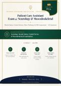 PCA Exam 4 2026&sol;2027 Premium Neurology & Musculoskeletal Practice Question Bank with Verified Answers&NewLine;&NewLine;