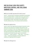 NUR 104 EXAM 1 HIGH-YIELD SAFETY&comma;&NewLine;INFECTION CONTROL&comma; AND VITAL SIGNS&NewLine;SUMMARY 2026