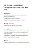 NUR 104 EXAM 2 COMPREHENSIVE&NewLine;FUNDAMENTALS OF NURSING STUDY GUIDE&NewLine;2026