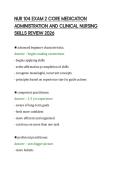 NUR 104 EXAM 2 CORE MEDICATION&NewLine;ADMINISTRATION AND CLINICAL NURSING&NewLine;SKILLS REVIEW 2026