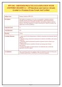 PPN 302 - MIDTERM PRACTICE EXAMINATION WITH&NewLine;ANSWERS GRADED A&plus; - 239 Questions and Answers Already&NewLine;Graded A&plus; Premium Exam Tested And Verified