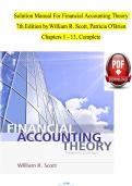 Solution Manual For Financial Accounting Theory 7th Edition by William R&period; Scott&comma; Patricia O'Brien Chapters 1 - 13&comma; Complete ISBN&NewLine;9780132984669