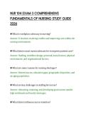 NUR 104 EXAM 3 COMPREHENSIVE&NewLine;FUNDAMENTALS OF NURSING STUDY GUIDE&NewLine;2026