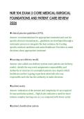 NUR 104 EXAM 3 CORE MEDICAL-SURGICAL&NewLine;FOUNDATIONS AND PATIENT CARE REVIEW&NewLine;2026
