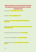 BERMUDA DRIVING TEST LATEST 2026 UPDATED QUESTIONS &NewLine;AND VERIFIED 100&percnt; SOLUTIONS &lpar;2026&sol;2027&rpar; &vert;A&plus; GRADED &NewLine;&vert;GUARANTEED PASS 
