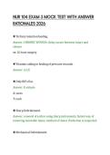 NUR 104 EXAM 3 MOCK TEST WITH ANSWER&NewLine;RATIONALES 2026