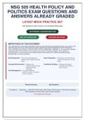 NSG 505 Health Policy and Politics Exam Review&colon; 200 Q&A with Rationales &lpar;Latest Update&comma; Graded A&plus;&rpar;
