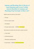 Anatomy and Physiology Hesi A2 Review of Latest Questions and Correct Verified Answers&sol; Real Hesi A2 Anatomy and Physiology Prep Test bank&sol; A2 Hesi A & P