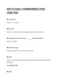 NUR 113 EXAM 1 COMPREHENSIVE STUDY&NewLine;GUIDE 2026