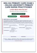 NSG 554 Primary Care Exam 3 - Wilkes University &vert; 250 Verified Questions with Rationales &vert; 2026&sol;2027 Edition