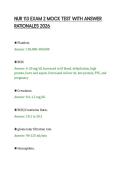 NUR 113 EXAM 2 MOCK TEST WITH ANSWER&NewLine;RATIONALES 2026