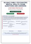 NU 664C Family Psychiatric Mental Health I Exam&colon; 248 Graded Questions with Rationales &vert; Latest Updated Guidelines 2026