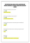 PEAT RETIRED FINAL EXAM &vert;ACTUAL QUESTIONS AND VERIFIED ANSWERS&vert;A&plus; GRADED&vert; BRAND NEW 2026&sol;2027 UPDATE