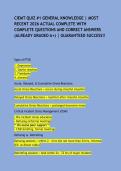 CIEMT QUIZ &num;1 GENERAL KNOWLEDGE &vert; MOST RECENT 2026 ACTUAL COMPLETE WITH COMPLETE QUESTIONS AND CORRECT ANSWERS &lpar;ALREADY GRADED A&plus;&rpar; &vert; GUARANTEED SUCCESS&excl;&excl;