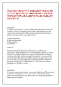 WGU D551 OBJECTIVE ASSESSMENT EXAM 300 &NewLine;ACTUAL QUESTIONS AND CORRECT ANSWER &NewLine;WITH RATIONALE LATEST UPDATE ALREADY &NewLine;GRADED A&plus;