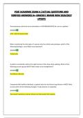 PEAT ACADEMIC EXAM A &vert;ACTUAL QUESTIONS AND VERIFIED ANSWERS&vert;A&plus; GRADED&vert; BRAND NEW 2026&sol;2027 UPDATE