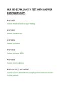 NUR 150 EXAM 2 MOCK TEST WITH ANSWER&NewLine;RATIONALES 2026