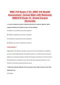 NSG 316 Exam 3 V1&ndash;V3 &vert; NSG 316 Health Assessment &vert; Grand Canyon University &vert; Actual Q&A with Rationale &lpar;NSG316 Exam 3&rpar;