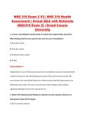 NSG 316 Exam 2 V1&ndash;V3 &vert; NSG 316 Health Assessment &vert; Grand Canyon University &vert; Actual Q&A with Rationale &lpar;NSG316 Exam 2&rpar;