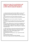 CDIP EXAM  300 ACTUAL QUESTIONS AND &NewLine;CORRECT ANSWERS WITH RATIONALE &NewLine;LATEST UPDATE ALREADY GRADED A&plus; 