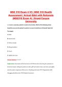 NSG 316 Exam 4 V1&ndash;V3 &vert; NSG 316 Health Assessment &vert; Grand Canyon University &vert; Actual Q&A with Rationale &lpar;NSG316 Exam 4&rpar;
