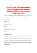 NSG 320 Exam 3 V2 &vert; NSG 320 Adult &NewLine;Health Nursing I &vert; Actual Q&A with &NewLine;Rationale &lpar;NSG320 Exam 3&rpar; &vert; Grand &NewLine;Canyon University 