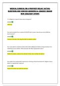 MEDICAL SURGICAL RN A PROPHECY RELIAS &vert;ACTUAL QUESTIONS AND VERIFIED ANSWERS&vert;A&plus; GRADED&vert; BRAND NEW 2026&sol;2027 UPDATE