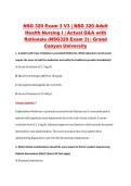 NSG 320 Exam 3 V3 &vert; NSG 320 Adult &NewLine;Health Nursing I &vert; Actual Q&A with &NewLine;Rationale &lpar;NSG320 Exam 3&rpar; &vert; Grand &NewLine;Canyon University