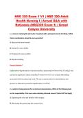 NSG 320 Exam 1 V1 &vert; NSG 320 Adult &NewLine;Health Nursing I &vert; Actual Q&A with &NewLine;Rationale &lpar;NSG320 Exam 1&rpar; &vert; Grand &NewLine;Canyon University