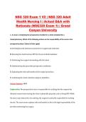 NSG 320 Exam 1 V2 &vert; NSG 320 Adult &NewLine;Health Nursing I &vert; Actual Q&A with &NewLine;Rationale &lpar;NSG320 Exam 1&rpar; &vert; Grand &NewLine;Canyon University 