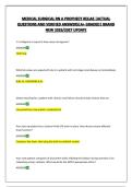 MEDICAL SURGICAL RN A PROPHECY RELIAS &vert;ACTUAL QUESTIONS AND VERIFIED ANSWERS&vert;A&plus; GRADED&vert; BRAND NEW 2026&sol;2027 UPDATE