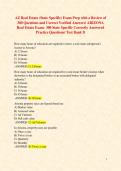 Arizona Real Estate Exam Prep Test Banks A&comma; B&comma; C & D Bundle Latest 2026-2027 with 1430&plus; Correctly Answered Practice Questions &sol; AZ Real Estate Exam Practice Test Banks Bundle 