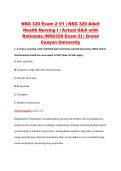 NSG 320 Exam 2 V1 &vert; NSG 320 Adult &NewLine;Health Nursing I &vert; Actual Q&A with &NewLine;Rationale &lpar;NSG320 Exam 2&rpar; &vert; Grand &NewLine;Canyon University