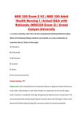 NSG 320 Exam 2 V2 &vert; NSG 320 Adult &NewLine;Health Nursing I &vert; Actual Q&A with &NewLine;Rationale &lpar;NSG320 Exam 2&rpar; &vert; Grand &NewLine;Canyon University 