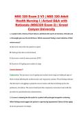 NSG 320 Exam 2 V1&ndash;V3 &vert; NSG 320 Adult Health Nursing I &vert; Grand Canyon University &vert; Actual Q&A with Rationale &lpar;NSG320 Exam 2&rpar;