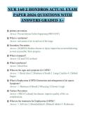NUR 160 2 HONDROS ACTUAL EXAM&NewLine;PAPER 2026 QUESTIONS WITH&NewLine;ANSWERS GRADED A&plus;