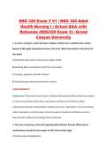 NSG 320 Exam 3 V1&ndash;V3 &vert; NSG 320 Adult Health Nursing I &vert; Grand Canyon University &vert; Actual Q&A with Rationale &lpar;NSG320 Exam 3&rpar;