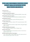 NUR 160 2 HONDROS CERTIFICATION&NewLine;SCRIPT 2026 QUESTIONS WITH&NewLine;SOLUTIONS GRADED A&plus;