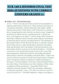NUR 160 2 HONDROS FINAL TEST&NewLine;2026 QUESTIONS WITH CORRECT&NewLine;ANSWERS GRADED A&plus;